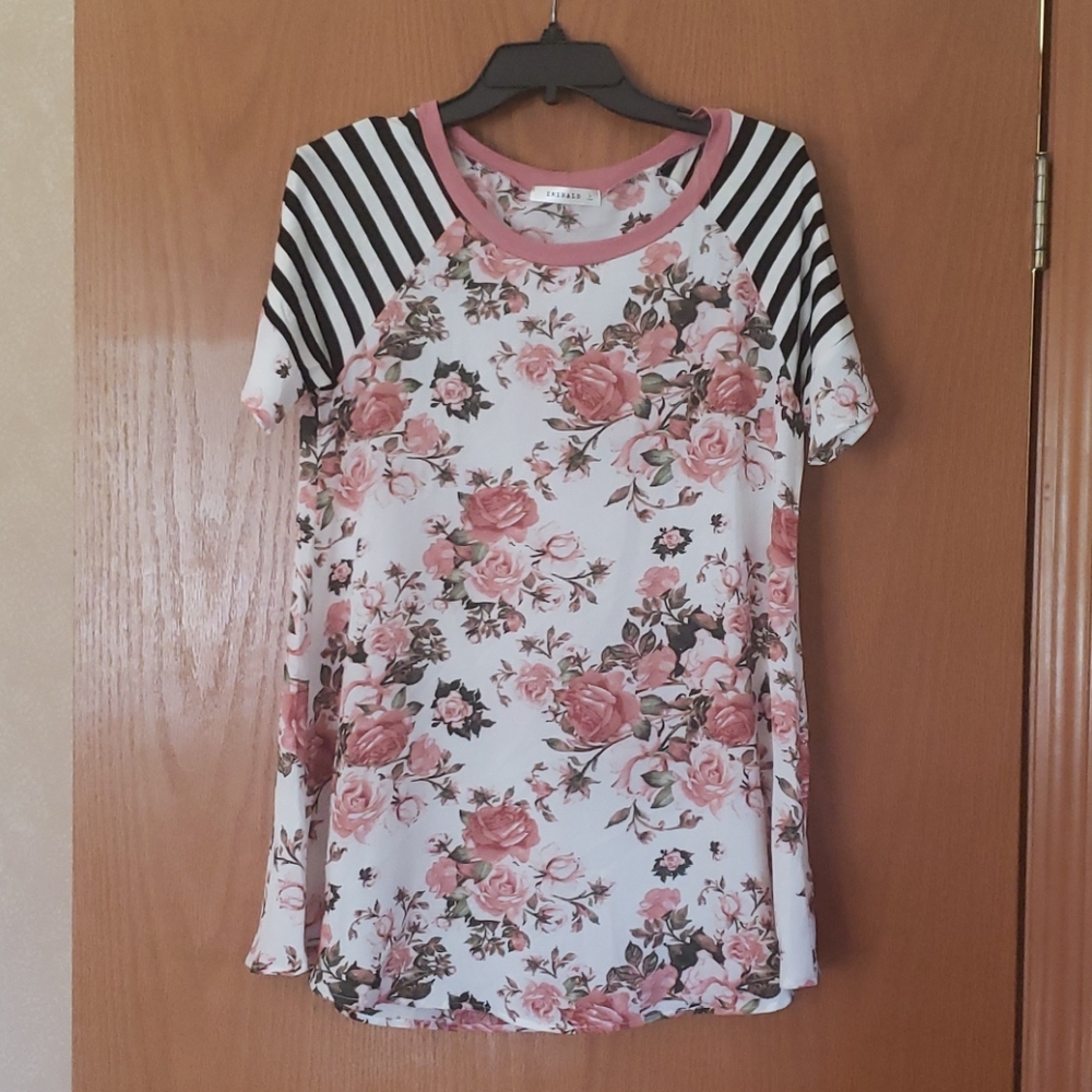 Emerald floral top